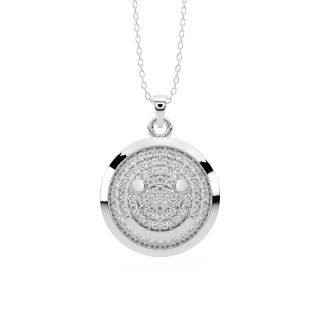 Smiley Face Diamond Pendant